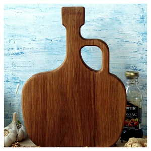 Planche à découper rectangulaire jetable en bois massif SOFIYA CRAFT avec poignée, épaisseur 1,5 cm, compatible lave-vaisselle, pour cuisine - Product Image 1