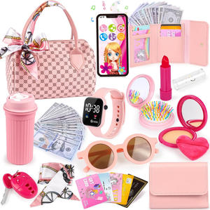 Sac à main en plastique <span class=keywords><strong>pour</strong></span> enfants simulation <span class=keywords><strong>de</strong></span> jeu jouet montre porte-monnaie et sac <span class=keywords><strong>de</strong></span> téléphone cadeau d'anniversaire <span class=keywords><strong>pour</strong></span> les filles - Product Image 1