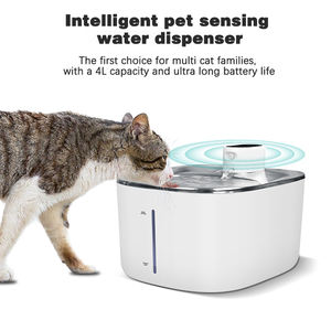 Dispenser air minum hewan peliharaan tanpa kabel, Dispenser air mancur anjing dan kucing kualitas Premium 4L - Product Image 3