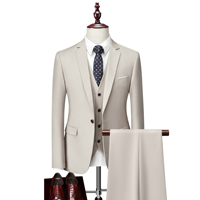 Costume deux pièces noir slim fit professionnel pour homme 2025, idéal pour mariage, avec pantalon à fermeture simple boutonnage