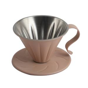 Ensemble de cafetière en acier inoxydable de couleur rose moderne, cafetière à verser portable pour la maison, les voyages et le camping - Product Image 4