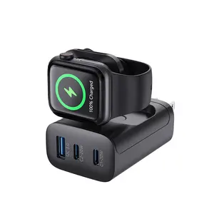 43W Portable USB C Fast Charging Block Foldable 3 Ports Wall Charger For IWatch IPhone IPad Samsung Android