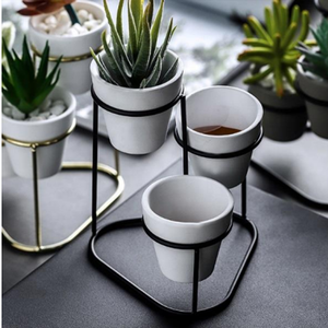 กระถางไม้ในร่มขนาดเล็ก,กระถางไม้เทียมพืชอวบน้ำพร้อมไฟ Led - Product Image 3