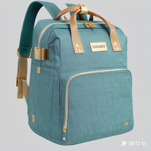 Muestra gratuita elegante bolsa de pañales grande con correas para un cochecito multiusos, bolsa de pañales impermeable con una gran capacidad - Product Image 4