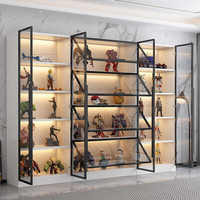 Vitrine Moderne pour Cigarettes, Meubles de Magasin de Tabac Zyn, Vitrine Murale en Verre avec Éclairage LED