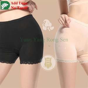 Pantalons de sécurité pour femmes sous-vêtements en fibre de bambou été culottes en dentelle mince Shorts pour femmes dames sous-vêtements minces grande taille - Product Image 4