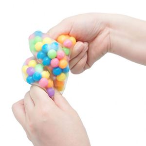 Custom Fidget Toy-Tpr Bead Stress - Durable <b>Squeeze</b> Beads, Rainbow Bean Stress-Relief <b>Ball</b> - Product Image 3