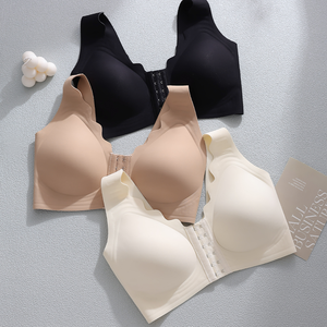 บราไร้โครงแบบไร้ตะเข็บ สายกว้าง ปิดด้านหน้า ช่วยเก็บทรงด้านหลัง สวมใส่สบาย เหมาะสำหรับผู้หญิงหน้าอกใหญ่ ใช้ได้ทั้งใส่เล่นกีฬาและในชีวิตประจำวัน - Product Image 4