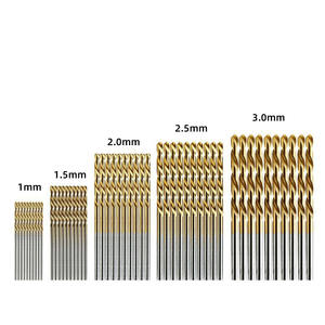 50pcs מקדח טוויסט בעל מהירות גבוהה מצופה טיטניום מקדחה חתיכות 3 מ "מ שק קידוח עץ דגם uk24352 - Product Image 2