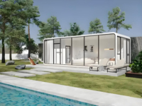 Capsule spatiale moderne et portable de luxe Cabine Apple modulaire préfabriquée Maison en conteneur pour villa ou capsule hôtel en acier