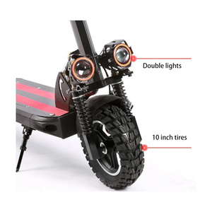 Trottinette électrique tout-terrain adulte pliable avec siège, suspension avant et frein à disque - Product Image 4