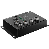M12 1000Mbps Gigabit 5-Port POE Industrial Switch IP40 Wide Temp Wall Mount Unmanaged Ethernet DC12~52V Full-Duplex On-board