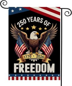 Флаг для сада к 250-летию США, двусторонний патриотический баннер с орлом для улицы и двора, памятный (1776-2026) - Product Image 6