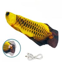 Jouet pour chats de 12 pouces, grand, luxueux et rebondissant, en forme de poisson, écologique, classique, en nylon, coton, peluche et polyester, adorable, simple et réaliste, pour chiens