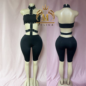 Nieuwkomers Sexy Damesoutfits Met Onregelmatige Crop Crop-Shirt En Korte Broek 2-delige Set Dames Y 2K Sexy Tweedelige Set Dames - Product Image 4