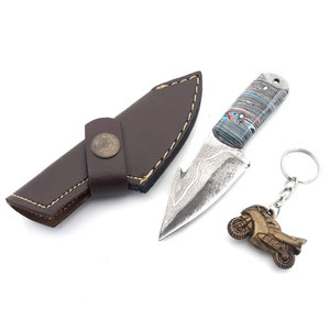 Cuchillo de caza profesional de acero de Damasco hecho a medida con mango de madera de alta calidad, compatible con OEM, precio mayorista, cuchillo de cuello - Product Image 2