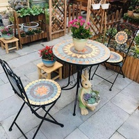 Coussin imperméable pour table pliante de 60cm de diamètre pour jardin, balcon, terrasse, véranda ou cour.