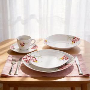 <span class=keywords><strong>Servizio</strong></span> di <span class=keywords><strong>Piatti</strong></span> in Fine Porcellana <span class=keywords><strong>Arcopal</strong></span> HARVIT con Design Floreale per Feste, Set da 4 Pezzi - Product Image 2