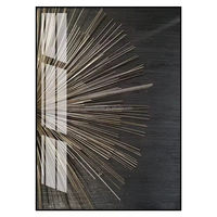 Peinture décorative abstraite moderne peinture en porcelaine de cristal de mode feuille d'or