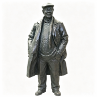 Sculpture artisanale moderne en bronze poli, représentant un vieil homme debout, OEM ODM, taille et couleur personnalisées, pour jardin, cour, bureau, parc, maison