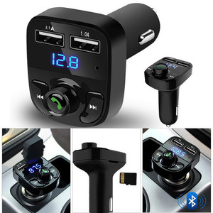 X8 Fm Zender Aux Modulator <span class=keywords><strong>Bluetooth</strong></span> Handsfree Carkit Auto Audio Mp3-speler Met 3.1a Snel Opladen Dual Usb Autolader - Product Image 4