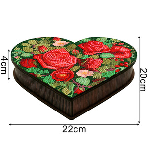 Caja <span class=keywords><strong>de</strong></span> madera <span class=keywords><strong>para</strong></span> Joyería <span class=keywords><strong>de</strong></span> Arte <span class=keywords><strong>de</strong></span> diamantes DIY, anillos <span class=keywords><strong>de</strong></span> cristal con pintura <span class=keywords><strong>de</strong></span> diamantes 5D <span class=keywords><strong>de</strong></span> forma especial, collar, pulsera, caja <span class=keywords><strong>para</strong></span> mujeres y niñas - Product Image 2