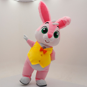 Disfraz Inflable <span class=keywords><strong>de</strong></span> Conejo <span class=keywords><strong>de</strong></span> Granja Personalizado para Pascua, Disfraz <span class=keywords><strong>de</strong></span> Mascota <span class=keywords><strong>de</strong></span> Conejo Rosa para Adultos para Fiestas - Product Image 3