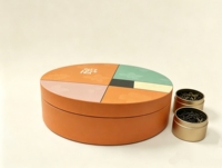 Boîte d'emballage en gros pour mini-boîtes de thé, boîte cadeau ronde de luxe personnalisée pour le thé et les cadeaux d'entreprise