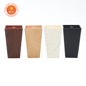 Patas de muebles de plástico de grano de madera cuadrado exportador profesional de estilo moderno 2023 para sofá dormitorio sala de estar Hospital al aire libre - Product Image 1