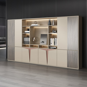 Armoire de rangement en <span class=keywords><strong>bois</strong></span>, assemblage moderne, bon marché, équipement de bureau, grand classeur, serrure, bibliothèque - Product Image 2