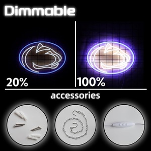 USB Powered Dimmable 15,2 \ "* 10,8 \" LED Neon Light Sign Pen State Team Sign para la decoración de la habitación deportiva para el hombre Cave Wall Decor Sign - Product Image 6