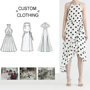 Vestido de alta qualidade para mulheres, fabricante de fábrica de roupas, fornecedor de serviços de processamento de roupas, vestido personalizado