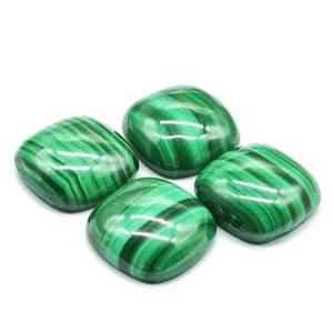 Malachite 17.5mm carré coupe basilaire fosse Cabochon pierre en vrac pour la fabrication de bijoux - Product Image 4