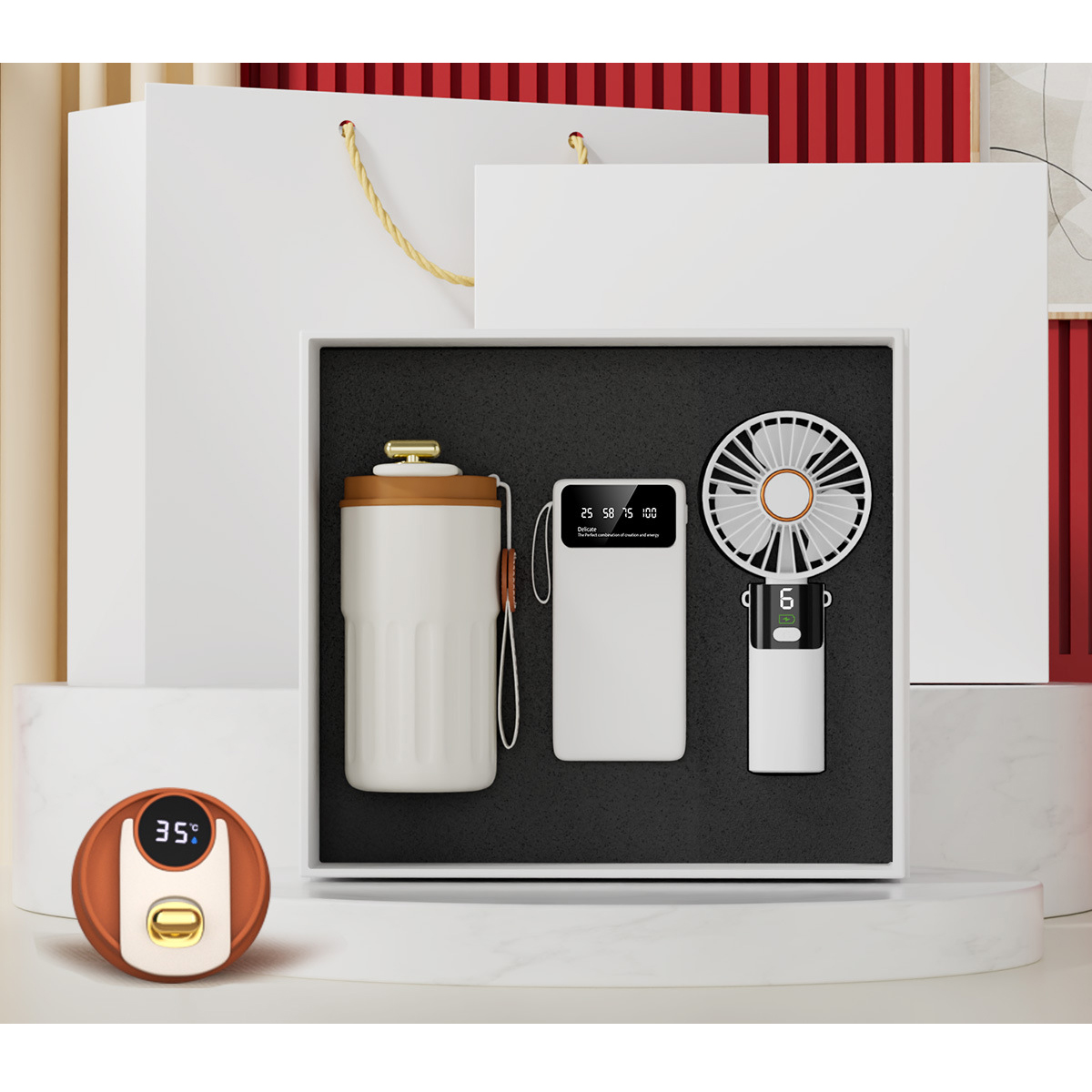 Ventouse à vide 350 + Mini ventilateur + Batterie externe