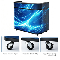 Console DJ mobile personnalisée avec façade incurvée, support de danse, table de DJ portable, écran d'affichage LED 4K