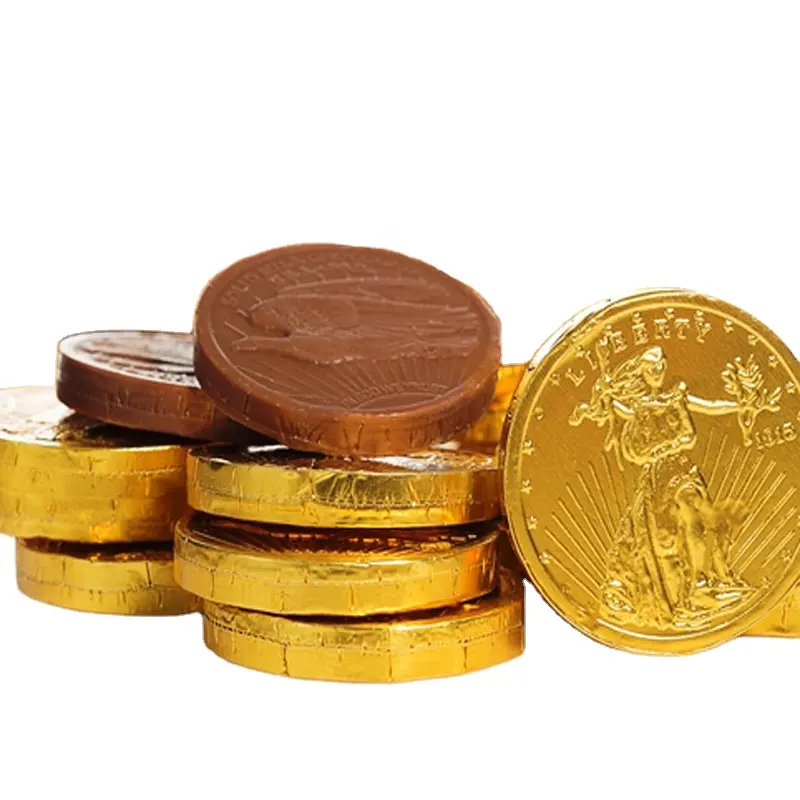 Fabrik Liefern 5g Halal Milch Schokolade Gold Münzen