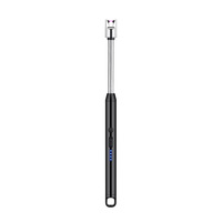 Vente en gros, coupe-vent, briquet barbecue à rotation libre à 360 degrés, briquet électrique rechargeable par USB pour bougie de cuisine