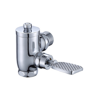 Válvula de descarga de esquina empotrada en pared Chenlu Copper, accionada con el pie, para inodoro tipo squat, modelo CL 6618, que ahorra agua. - Product Image 4