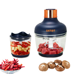 Picadora de carne Gemat de 800 ml con doble vaso, procesador de alimentos eléctrico para carne y verduras - Product Image 1