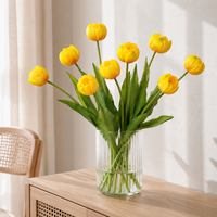3 Tangkai Bunga Tulip Artificial Real Touch, Buket Bunga Karet Lembut untuk Dekorasi Vas Rumah, Hotel, Pernikahan