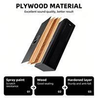 Sistema de Altavoces de Columna Activos Leon Audio, de Madera Negra, con Woofer Activo, para Actividades al Aire Libre, Conciertos, Festivales y Uso Diverso