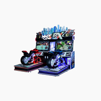 Máquina de Juego Arcade de Motocicletas para Dos Jugadores G-HONOR GH-R021 de Alta Calidad, Pantalla LCD de 42 Pulgadas, Construcción de Metal y Acrílico, Funciona con Monedas