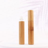 Botol parfum minyak esensial gulung bambu kaca 10 ml 1/3 oz 10 ml botol kaca bola rol