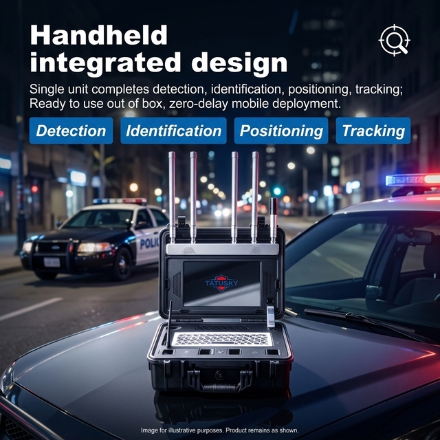 Portable 0-5 km Non-cooperative Drone Detector Level Positioning CRPC Protocol Parsing with Blacklist Whitelist Recording