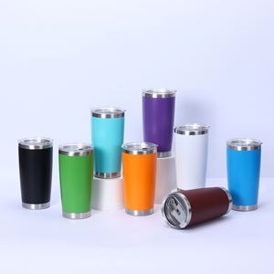 20oz Powder-Coated 304 Stainless Steel Vacuum Insulated Hot/Cold Car <b>Mug</b> Beer Tumbler Portable 6 Hours <b>Thermal</b> for - Product Image 1