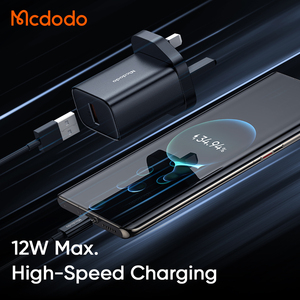 อะแดปเตอร์ปลั๊กไฟแบบ UK ของ Mcdodo 479 พร้อมพอร์ต USB คู่ สา<span class=keywords><strong>ย</strong></span>ชาร์จโทรศัพท์แบบเร็ว 12W สำหรับ Android พร้อมสายชาร์จ USB C - Product Image 3