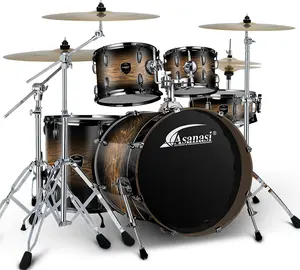 Kualitas tinggi gaya pertarungan profesional Set Drum 5 Drum & 4 simbal kualitas perkusi instrumen untuk dijual