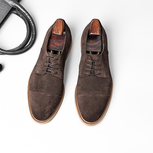 Zapatos Casuales de Negocios para Hombre, de Cuero Genuino, Suaves, Formales, Oxford, Transpirables, Impermeables, con Cordones, a la Moda, EVERGREEN - Product Image 2