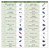 Kit Modul Sensor 22 Buah dengan Pemasangan Standar untuk Papan Pengembangan Pembelajaran Sensor Robot Starter Kit