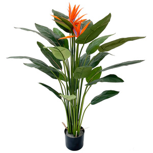 Certificato di alta qualità artificiale uccello del paradiso albero Strelitzia fiore vero tocco fiori di plastica per Hotel all'aperto/ufficio - Product Image 1